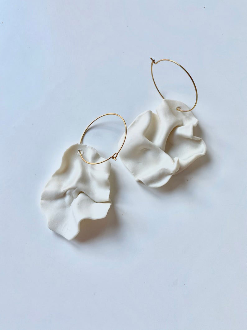 Anna Wrinkled Hoops - Image 2